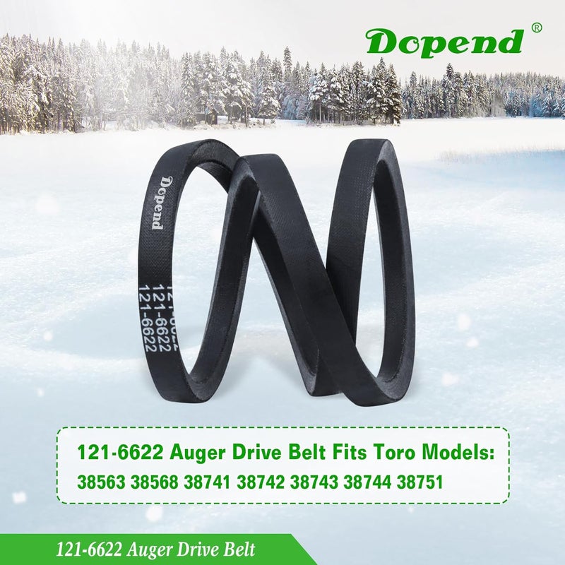 Dopend 121-6622 Auger Drive Belt 1/2'' x 35-1/2'' for Toro 38563, 38568, 38741, 38742, 38743, 38744, 38751, Replaces Toro Power Clear 721, 721E, 721R Paddles Snow Blower - Image 5